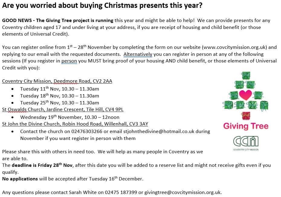 Christmas Giving Tree Project